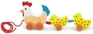 Курица с цыплятами VIGA Pulling kit, 36 см цена и информация | Игрушки для малышей | 220.lv