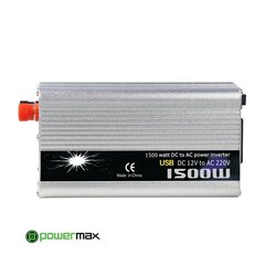 Līdzstrāvas/maiņstrāvas sprieguma pārveidotājs Powermax PPIC09 12V - 220V 1500W cena un informācija | PowerMax Auto preces | 220.lv