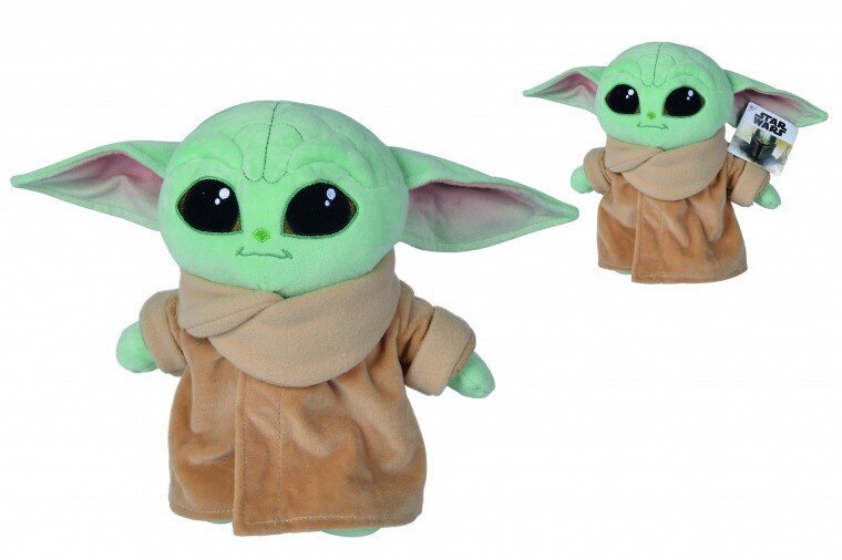 Plīša talismans, SIMBA DISNEY Baby Yoda Mandalorian Star Wars, 25 cm cena un informācija | Mīkstās (plīša) rotaļlietas | 220.lv