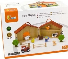 Двухэтажная деревянная ферма Viga Toys Farm Animals Figures, 13 элементов цена и информация | Развивающие игрушки | 220.lv