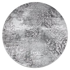 Paklājs MEFE moderns Apaļš 8724 Ornaments vintage mazgāts, struktūra - divi sariņu līmeņi pelēks cena un informācija | Paklāji | 220.lv