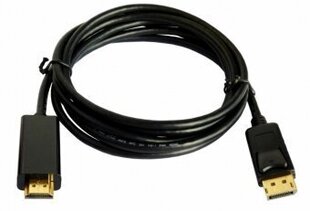 Brackton DisplayPort Male - HDMI Male 1.5m Black 4K цена и информация | Кабели и провода | 220.lv