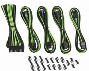 CableMod 8+6 Series Classic ModMesh Sleeved Cable Extension Kit Green cena un informācija | Kabeļi un vadi | 220.lv