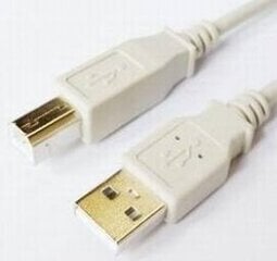 Kabelis Brackton USB Male - USB Male B 3m White cena un informācija | Savienotājkabeļi | 220.lv