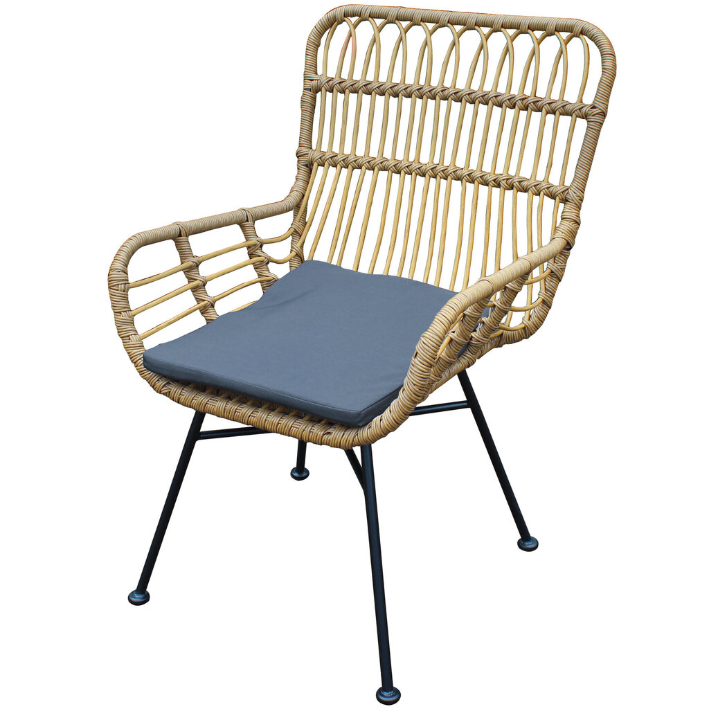 Āra krēsls Patio Adele, brūns/melns cena un informācija | Dārza krēsli | 220.lv