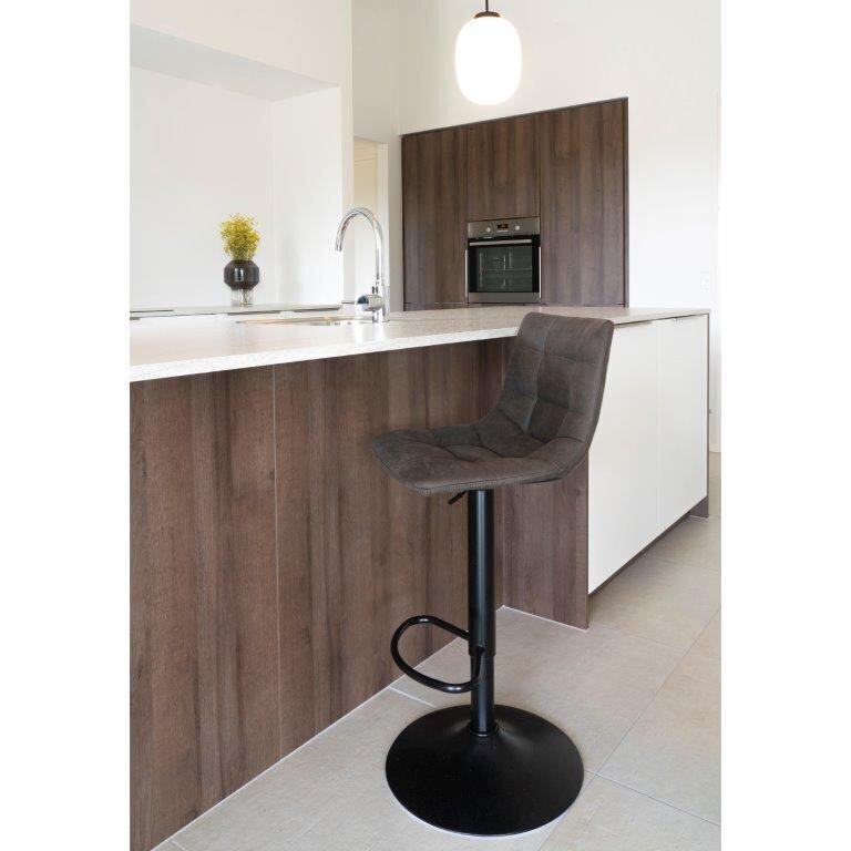 2-vu bāra krēslu komplekts Middelfart, pelēks cena un informācija | Virtuves un ēdamistabas krēsli | 220.lv