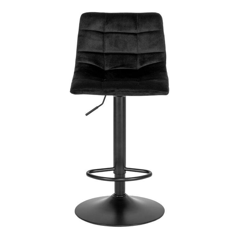 2-vu bāra krēslu komplekts Middelfart, melns cena un informācija | Virtuves un ēdamistabas krēsli | 220.lv