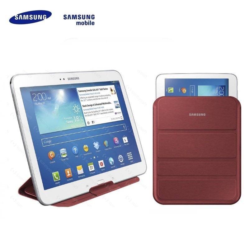 Samsung EF-ST210BRE Universāls 7 Galaxy Tab Maks - kabata ar statīvu Tumši Sarkans (EU Blister) cena un informācija | Somas, maciņi | 220.lv