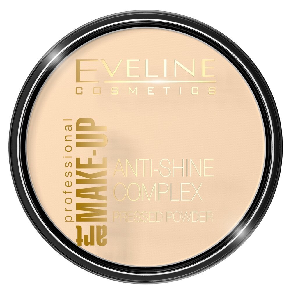 Matējošs kompaktais pūderis Eveline Art Make-Up Anti-Shine Complex Pressed 14 g, 30 Ivory цена и информация | Grima bāzes, tonālie krēmi, pūderi | 220.lv