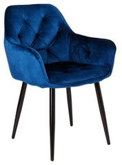Samta krēsls NEVADA, tumši zils cena un informācija | Virtuves un ēdamistabas krēsli | 220.lv