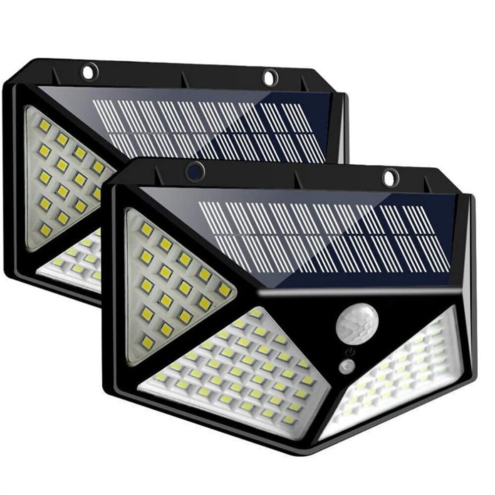Lampa ar saules bateriju 100 LED, 600 lm cena un informācija | Āra apgaismojums | 220.lv