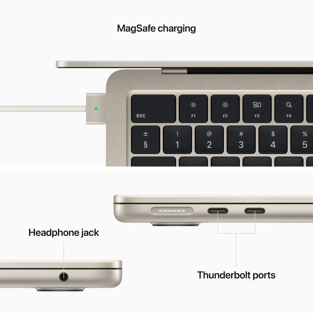 MacBook Air 13” Apple M2 8C CPU, 10C GPU/8GB/512GB SSD/Starlight/INT - MLY23ZE/A цена и информация | Portatīvie datori | 220.lv