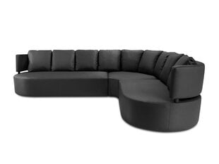 7-ņu vietu stūra āra dīvāns Calme Jardin Barts, melns cena un informācija | Dārza krēsli | 220.lv