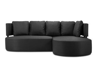 Četrvietīgs stūra āra dīvāns Calme Jardin Barts, melns cena un informācija | Dārza krēsli | 220.lv