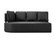 Trīsvietīgs moduļu dīvāns Calme Jardin Barts, melns cena un informācija | Dārza krēsli | 220.lv