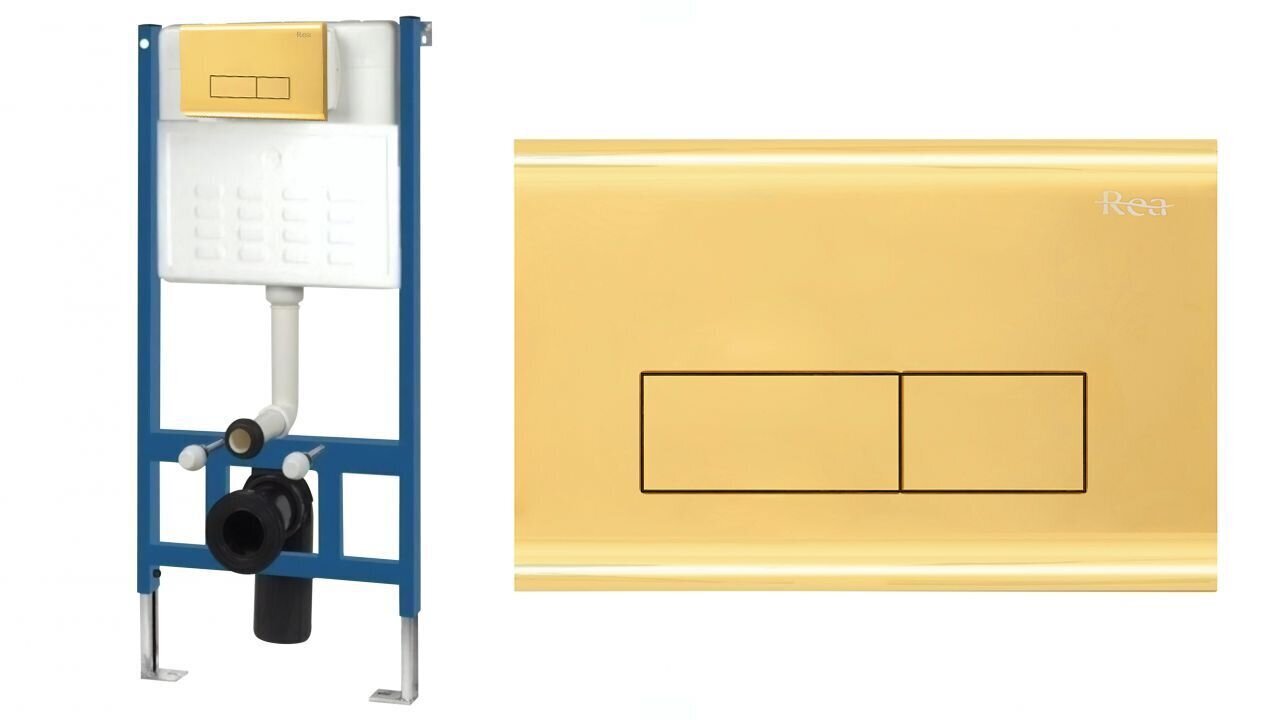 Tualetes rāmis Rea Light Gold цена и информация | Piederumi tualetes podiem un bidē | 220.lv