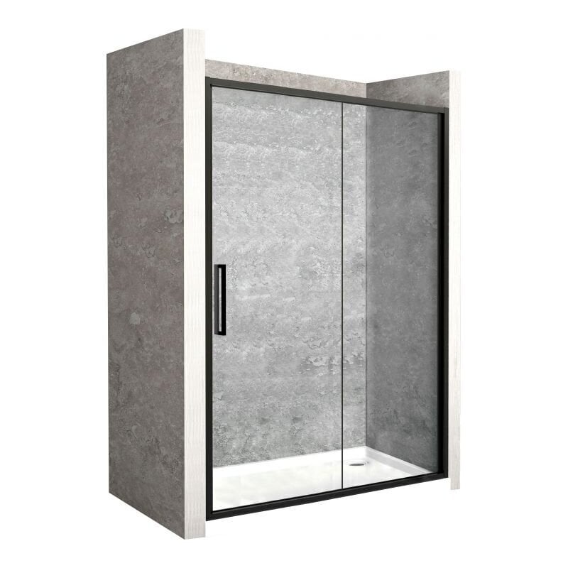 Bīdāmās dušas durvis Rapid Slide Black cena un informācija | Dušas durvis, dušas sienas | 220.lv