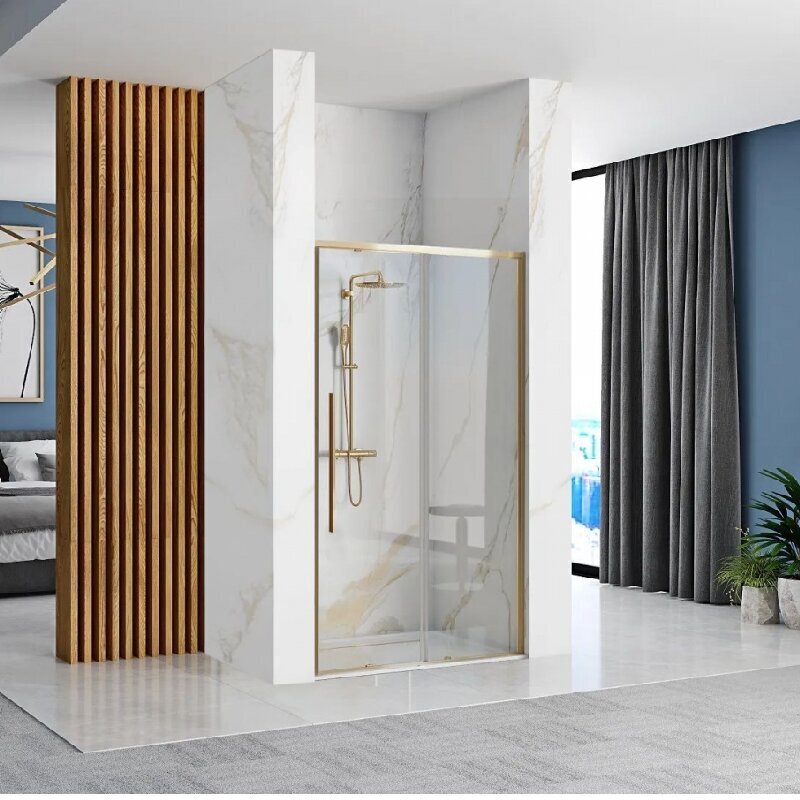 Dušas durvis Solar Gold 100x195 cm, 120x195 cm cena un informācija | Dušas durvis, dušas sienas | 220.lv