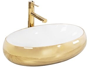 Izlietne Countertop Rea Melania White/Gold цена и информация | Раковины | 220.lv