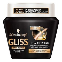 Atjaunojoša matu maska Schwarzkopf Glis Ultimate Repair, 300 ml cena un informācija | Matu uzlabošanai | 220.lv