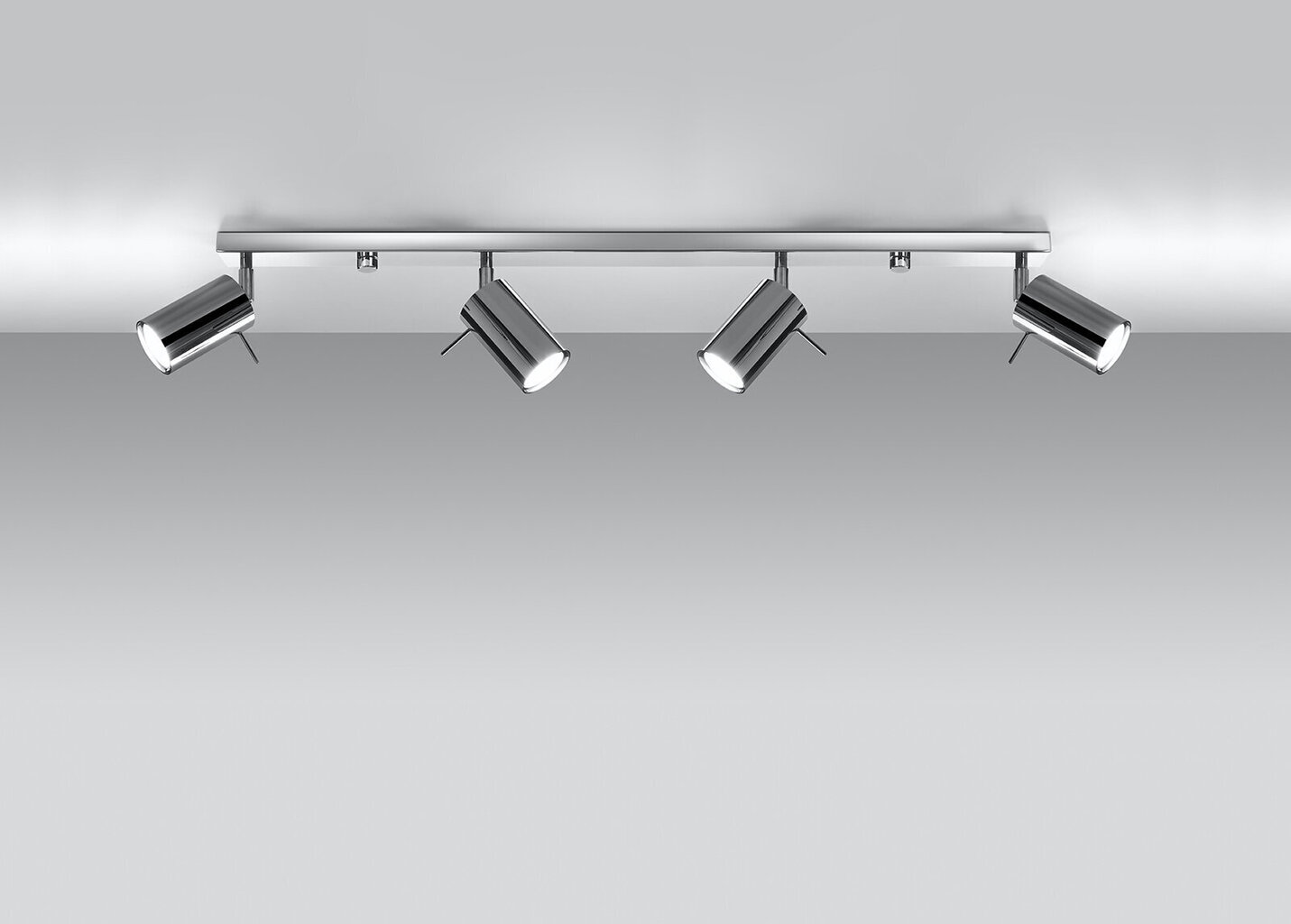 Sollux griestu lampa Ring, sudrabaina, 4 spuldzes цена и информация | Griestu lampas | 220.lv