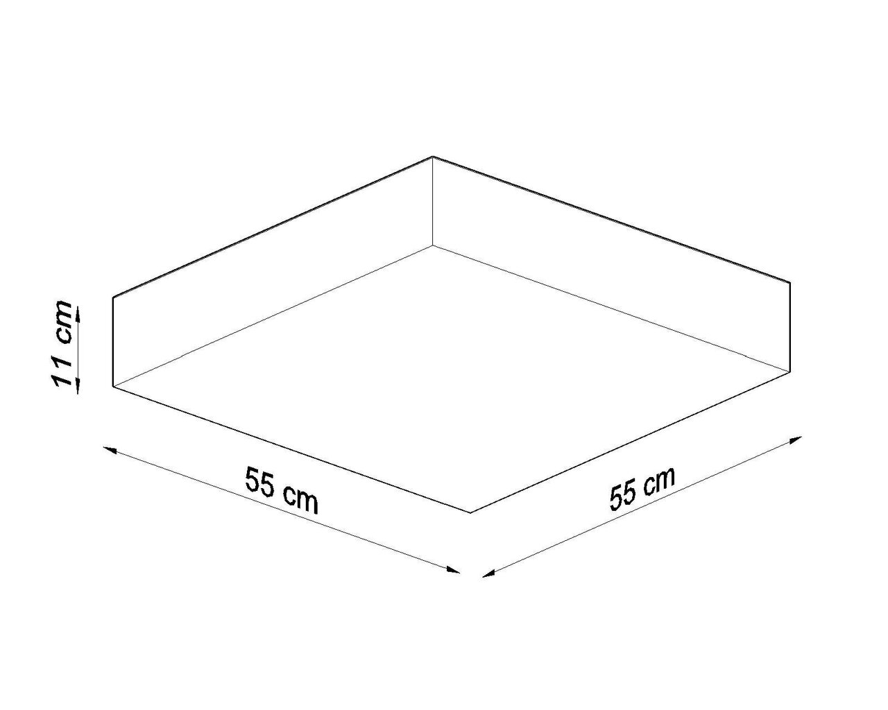 Sollux griestu lampa Horus, balta, 55 cm цена и информация | Griestu lampas | 220.lv