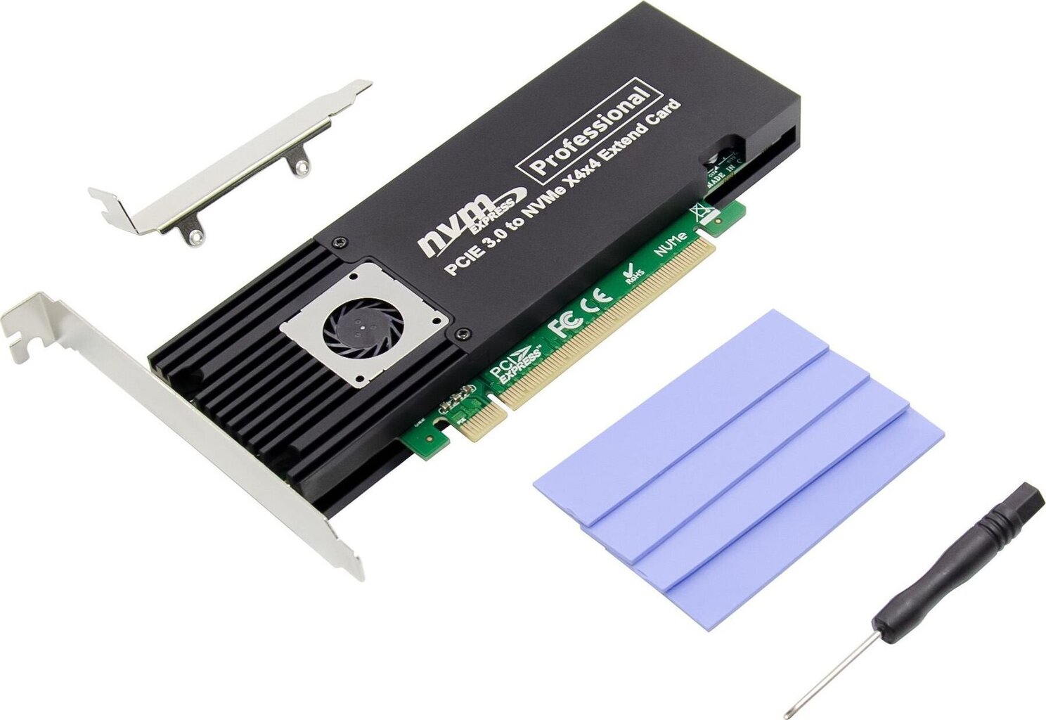 Kontroler ProXtend PCIe 3.0 x16 - M.2 NVMe M-key (PX-SA-10150) cena un informācija | Kontrolieri | 220.lv