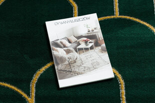 Paklājs EMERALD ekskluzīvs 1021 glamour, stilīgs art deco pudele zaļa / zelts cena un informācija | Paklāji | 220.lv
