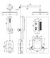 Deante zemapmetuma dušas sistēma ar termostatu un vannas snīpi BOX, Nero cena un informācija | Dušas komplekti un paneļi | 220.lv