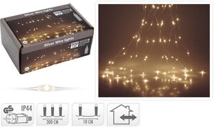 Virteņu aizkars Silverwire, 300 LED cena un informācija | Ziemassvētku lampiņas, LED virtenes | 220.lv