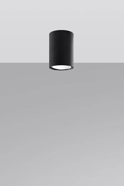 Sollux griestu lampa Lagos, melna, 10 cm цена и информация | Griestu lampas | 220.lv