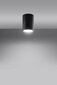 Sollux griestu lampa Lagos, melna, 10 cm цена и информация | Griestu lampas | 220.lv