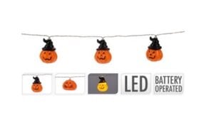 Helovīna virtene Pumpkin 10 LED cena un informācija | Svētku dekorācijas | 220.lv