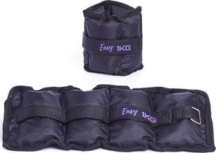 Kāju un roku svari Easy Fitness - 2 x 1 kg cena un informācija | Hanteles, svaru stieņi un diski | 220.lv