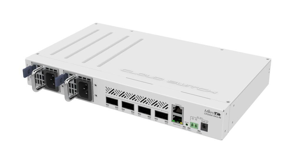 Switch|MIKROTIK|CRS504-4XQ-IN|Rack 1U|1x10Base-T / 100Base-TX|4xQSFP28|CRS504-4XQ-IN цена и информация | Komutatori (Switch) | 220.lv