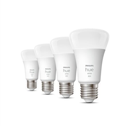 Viedās LED spuldzes Philips Hue E27 9W 800lm, 4 gab. cena un informācija | Spuldzes | 220.lv