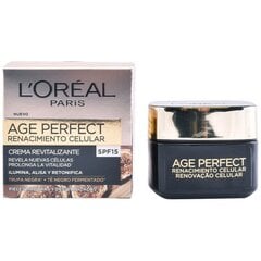 Barojošs dienas krēms Age Perfect L'Oreal Make Up Spf 15 (50 ml) cena un informācija | Sejas krēmi | 220.lv