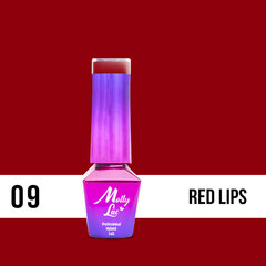 Gel lakas Molly Lac - Red Lips 5ml Nē 9 cena un informācija | Nagu lakas, stiprinātāji | 220.lv