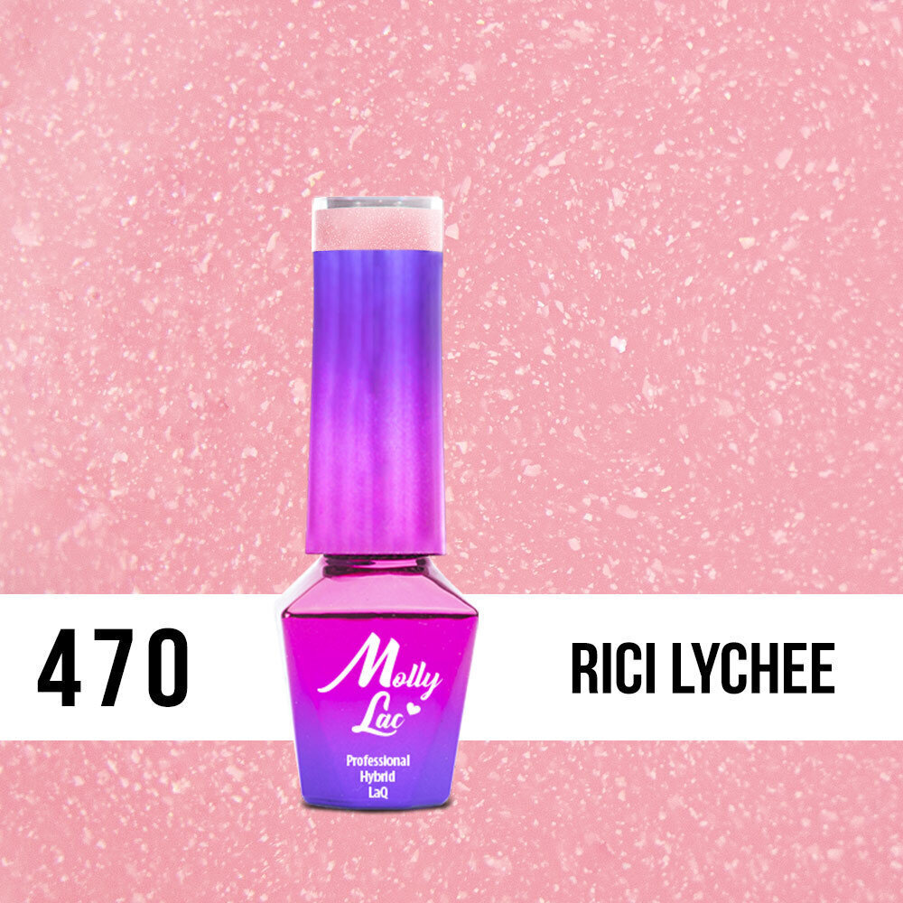 Gela nagu laka Molly Lac - Macarons Rici Lychee Nr. 470, 5ml цена и информация | Nagu lakas, stiprinātāji | 220.lv