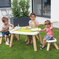 Dārza vai istabas krēsls ar atzveltni baltā un zaļā krāsā, SMOBY цена и информация | Детские столы и стулья | 220.lv