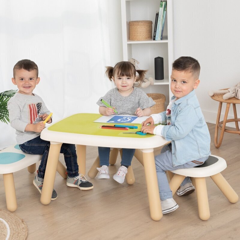 Dārza vai istabas krēsls ar atzveltni baltā un zaļā krāsā, SMOBY цена и информация | Bērnu krēsliņi un bērnu galdiņi | 220.lv