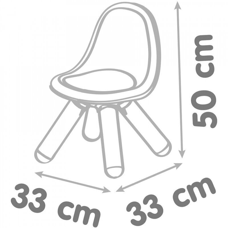 Dārza vai istabas krēsls ar atzveltni baltā un zaļā krāsā, SMOBY цена и информация | Bērnu krēsliņi un bērnu galdiņi | 220.lv