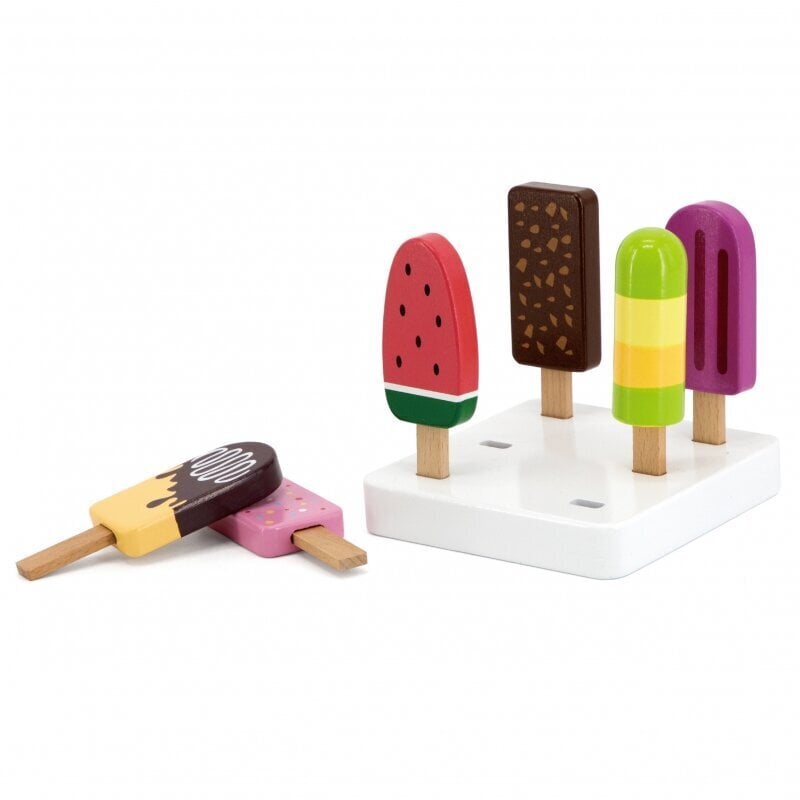Koka saldējuma komplekts ar statīvu, VIGA, 6 gab. cena un informācija | Rotaļlietas meitenēm | 220.lv