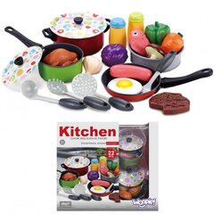 Šefpavāra komplekts - virtuves piederumi, WOOPIE XXL, 22 gab. cena un informācija | Rotaļlietas meitenēm | 220.lv