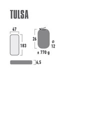 Матрас Tulsa 183x47x6,5 см, темно-серый, ТМ High Peak цена и информация | Надувные матрасы и мебель | 220.lv