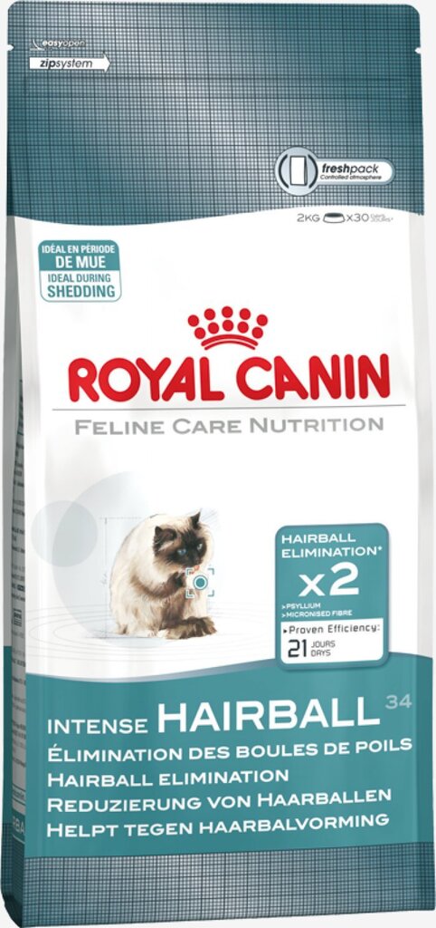 Kaķu barība Royal Canin Intense Hairball, 400g cena un informācija | Sausā barība kaķiem | 220.lv