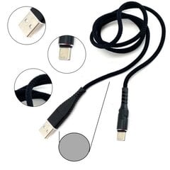 USB kabelis ar USB Type-C savienotāju, sudraba krāsā цена и информация | Кабели для телефонов | 220.lv