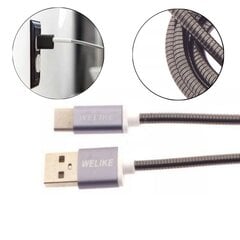 USB kabelis ar Micro USB savienotāju, sudraba цена и информация | Кабели для телефонов | 220.lv