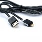 USB kabelis, pārklāts ar virves slāni cena un informācija | Savienotājkabeļi | 220.lv
