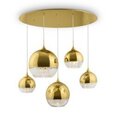Griestu lampa Maytoni Modern kolekcija zelta krāsā ar kristāliem 5xE27 P140-PL-170-5-G